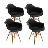 SET X 4 SILLAS DKR CON BRAZOS NEGRAS BOXBIT