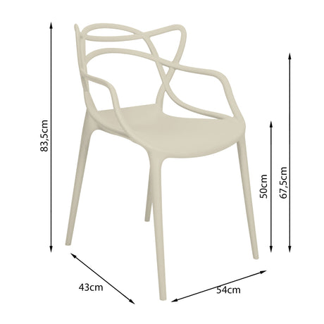 Set x4 Sillas Solna Beige
