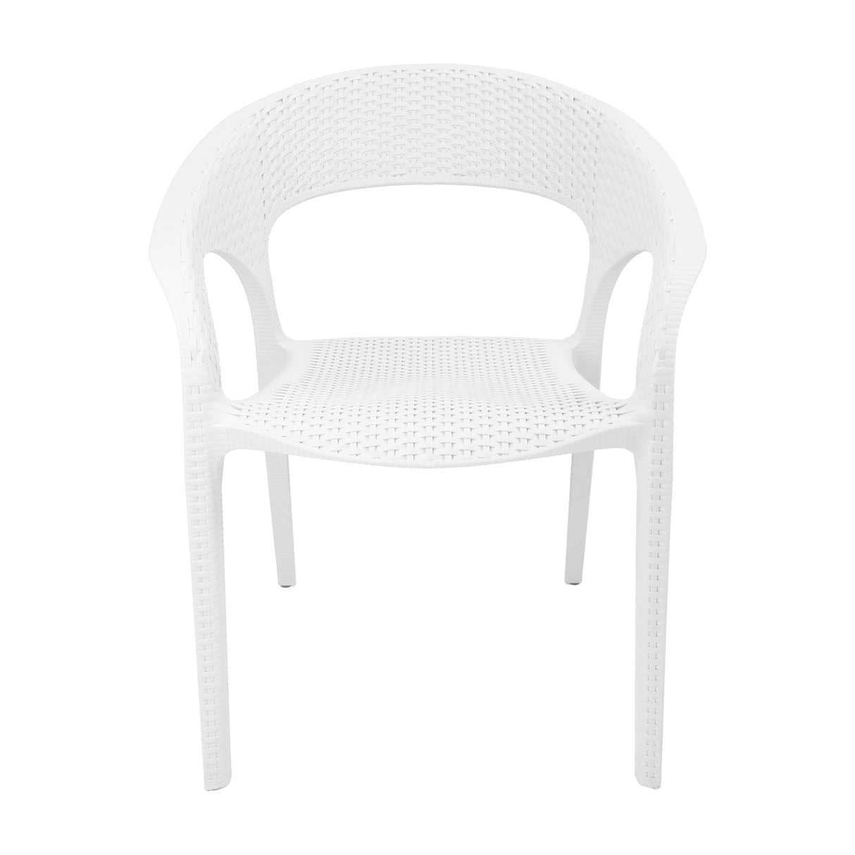 SET X 4 SILLA EXTERIOR RATAN CURVE BLANCO BOXBIT