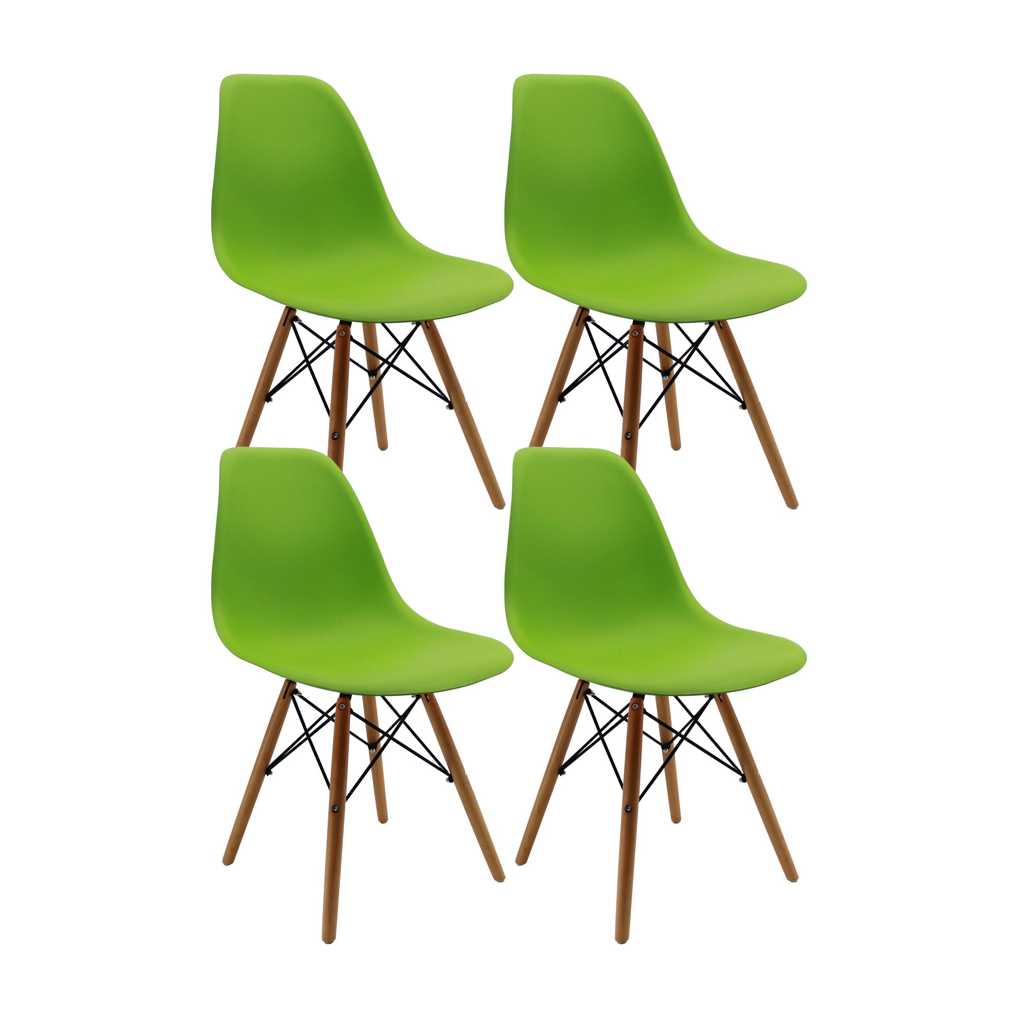 SET X 4 SILLAS DKR TIPO EAMES VERDES BOXBIT