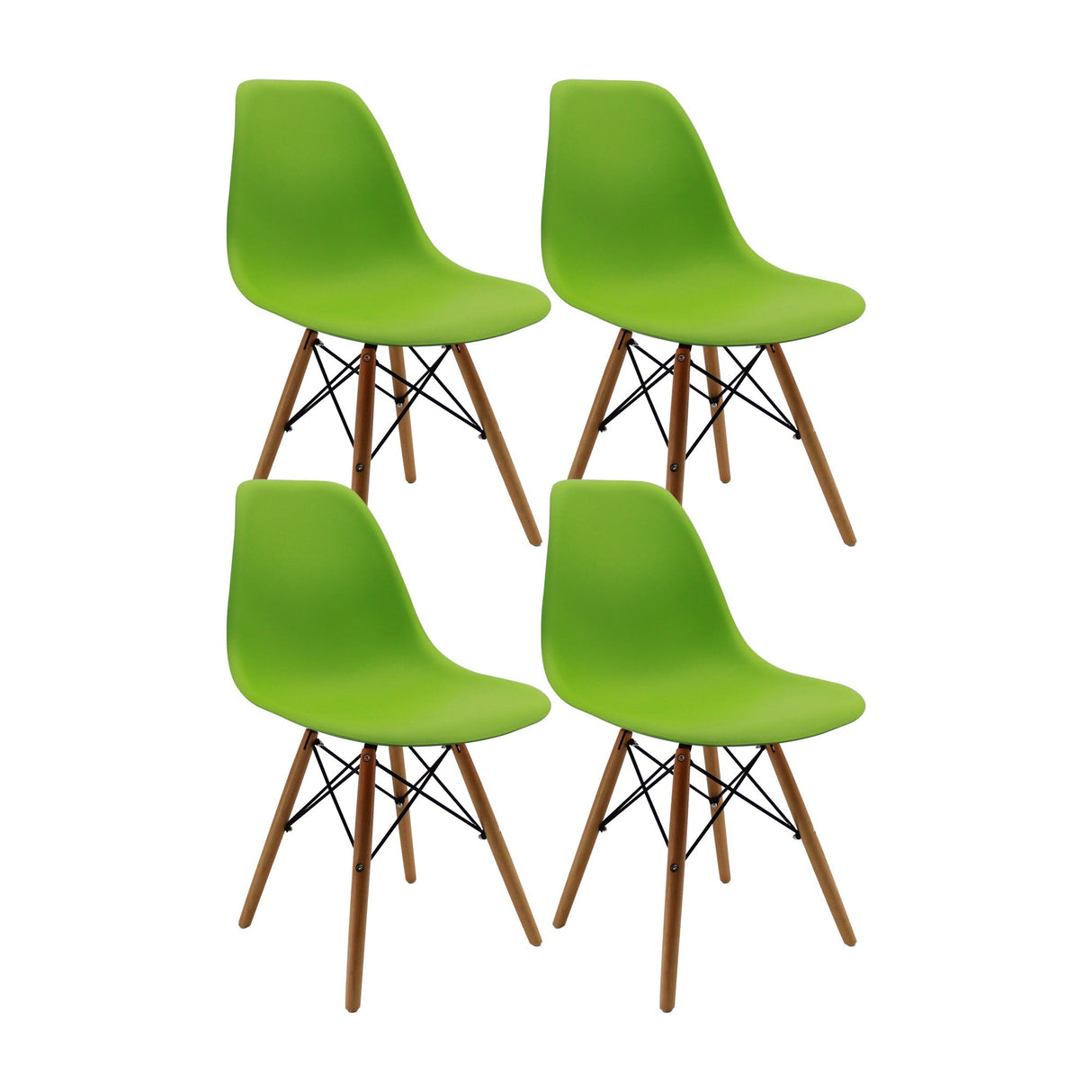 SET X 4 SILLAS DKR TIPO EAMES VERDES BOXBIT