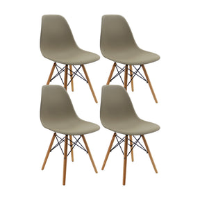 Set x4 Sillas DKR Tipo Eames Beige — Boxbit