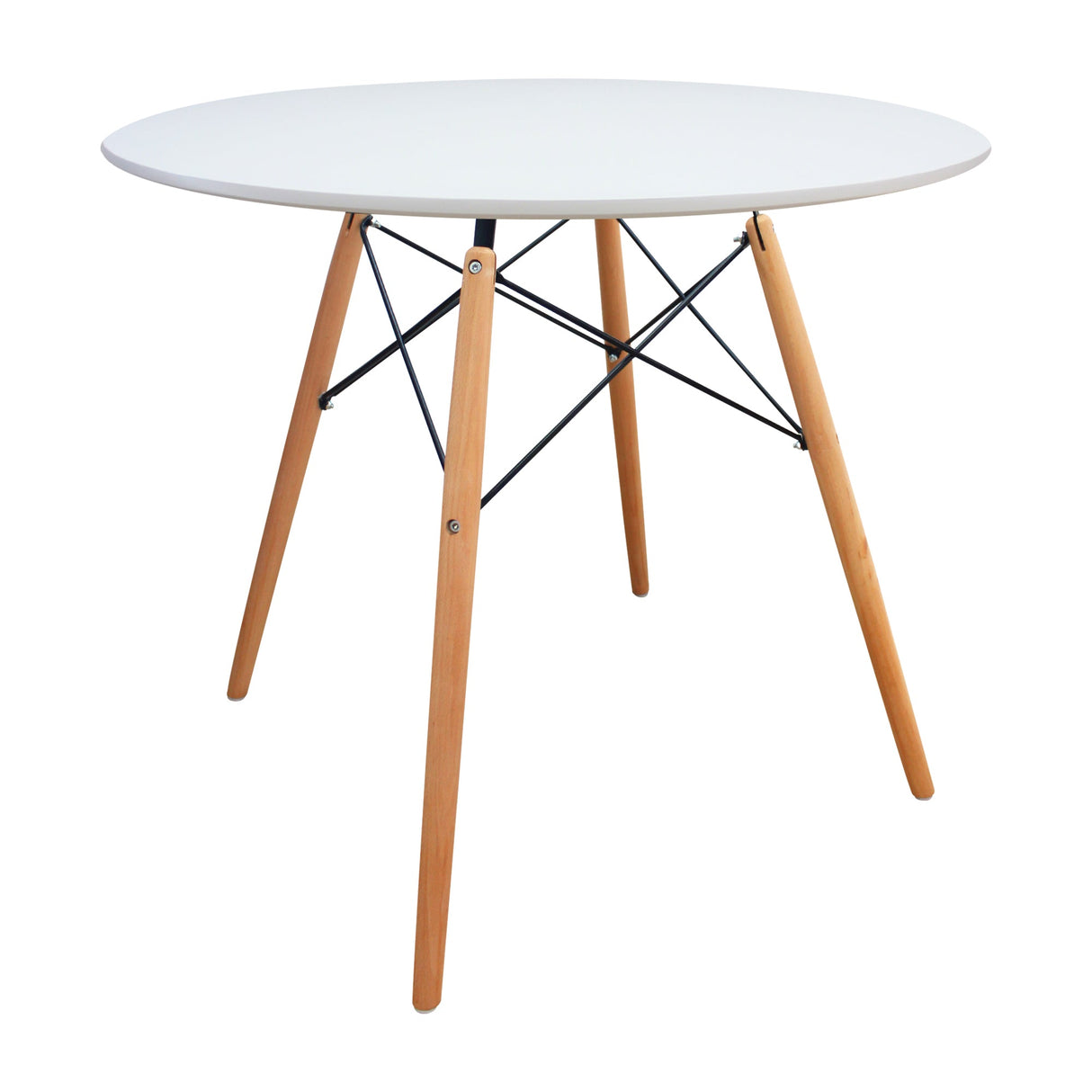 MESA COMEDOR DKR REDONDA TAPA DE MADERA BOXBIT