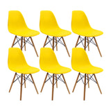 SET X 6 SILLAS DKR TIPO EAMES AMARILLAS BOXBIT