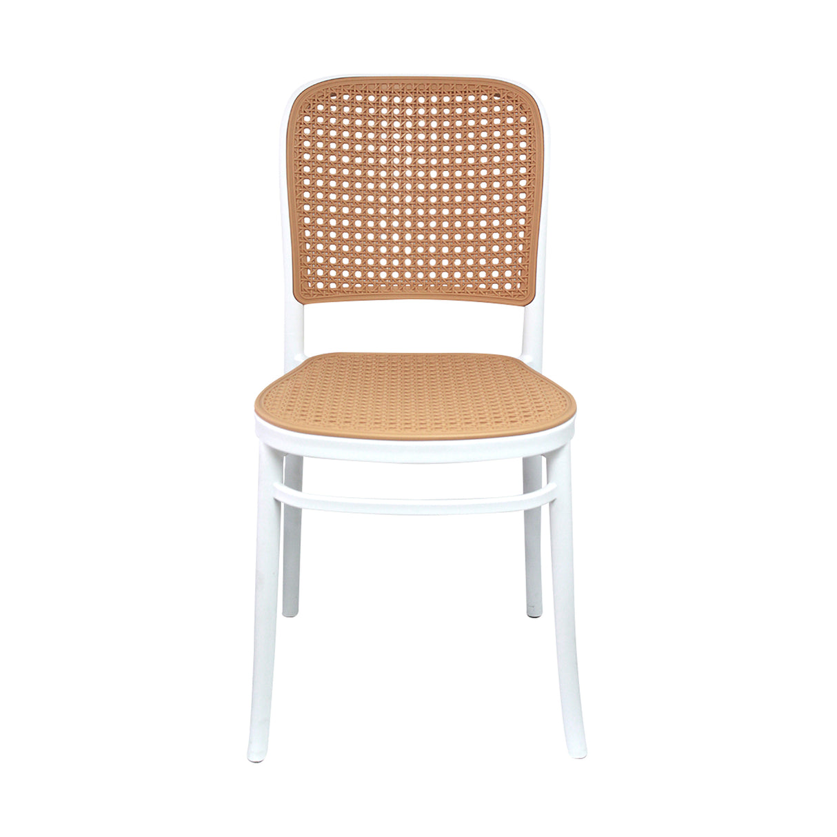 Comedor Nova con 6 Sillas Amis Blancas | Mesa Extensible y Sillas Tipo Ratán