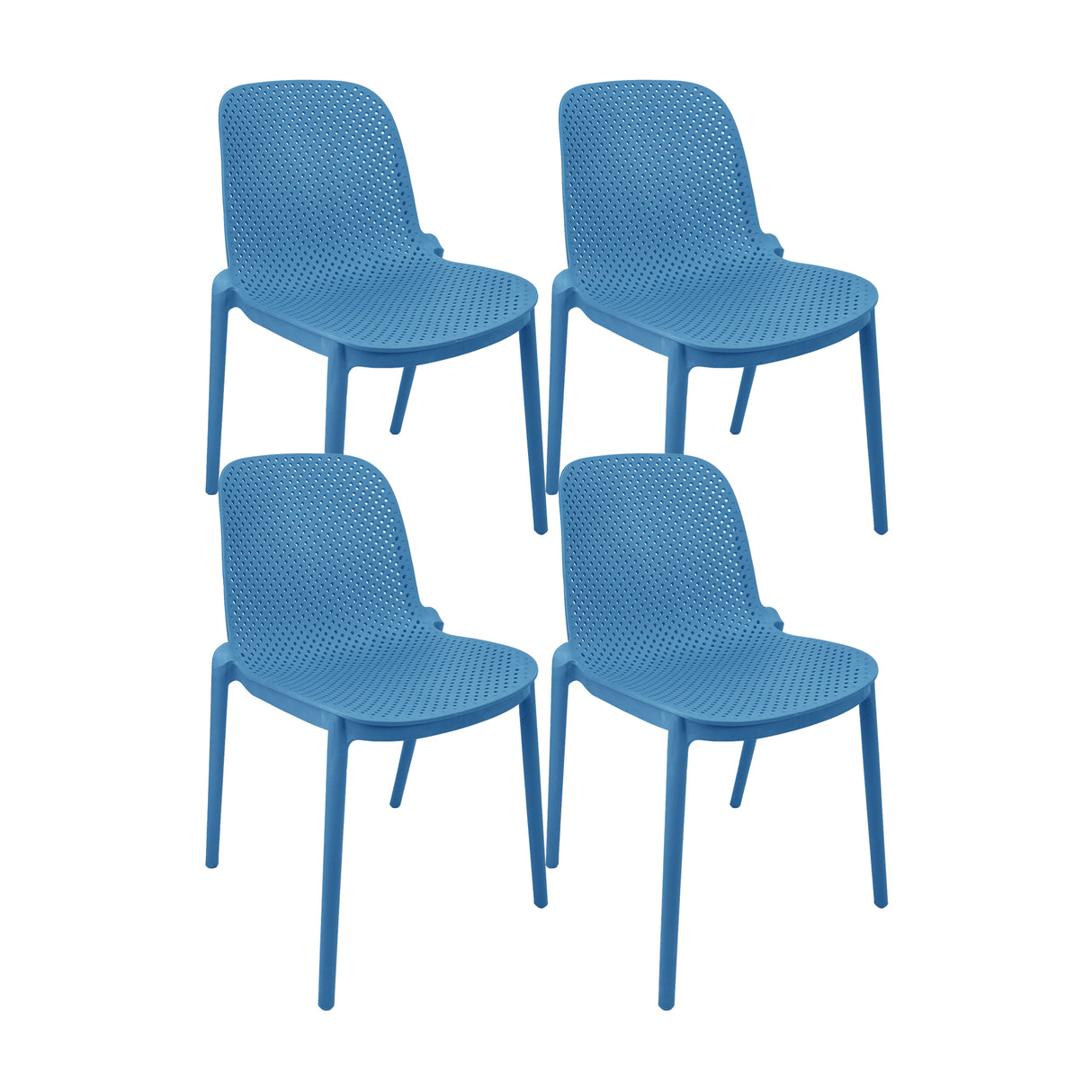 Set x 4 sillas exterior Berlín azul Boxbit