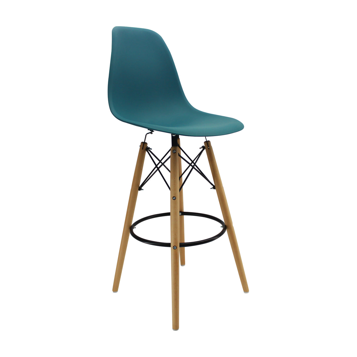 SET X 2 BUTACOS DKR BAR TIPO EAMES AZUL PETROLEO BOXBIT