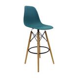 SET X 2 BUTACOS DKR BAR TIPO EAMES AZUL PETROLEO BOXBIT