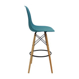 SET X 2 BUTACOS DKR BAR TIPO EAMES AZUL PETROLEO BOXBIT