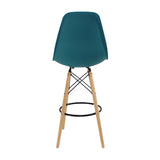 SET X 2 BUTACOS DKR BAR TIPO EAMES AZUL PETROLEO BOXBIT