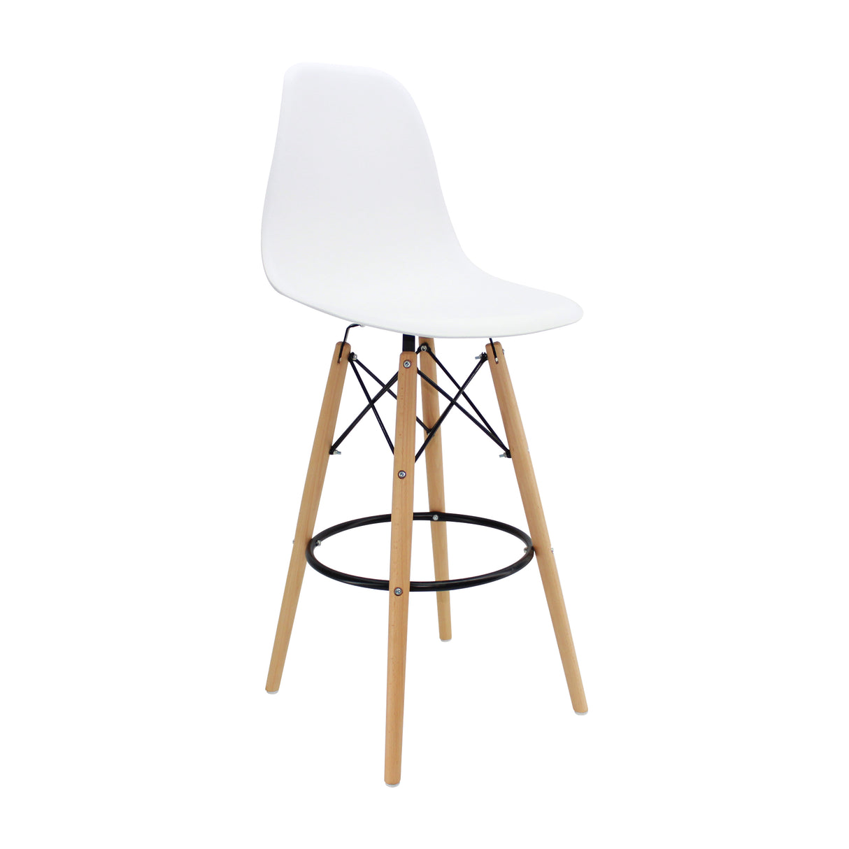 Set x 2 Butacos DKR Bar Tipo Eames Blancas BoxBit