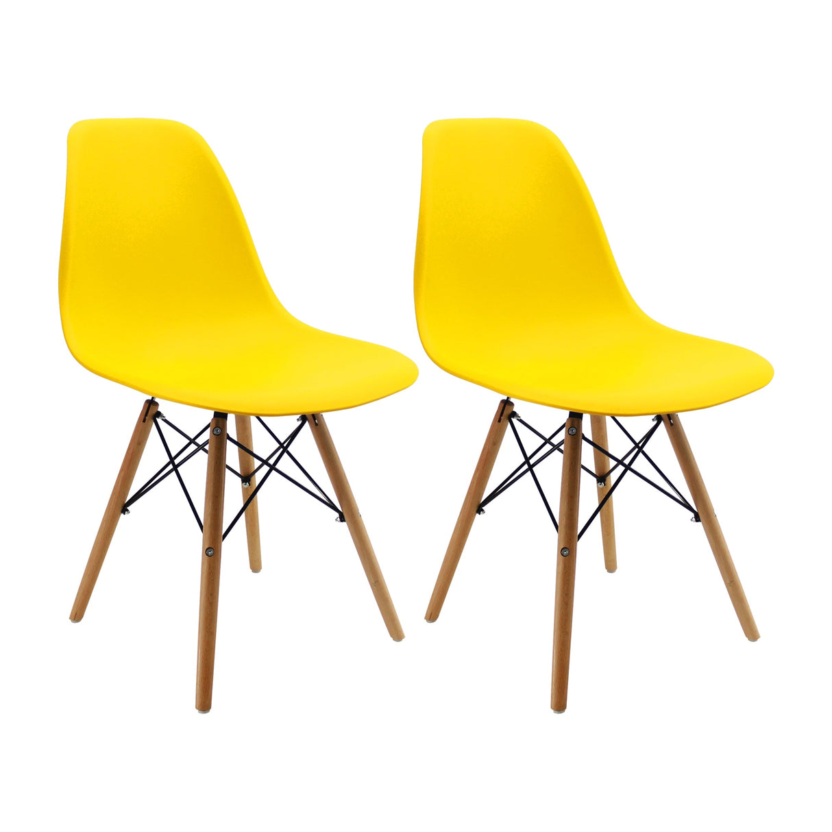 SET X 2 SILLAS DKR TIPO EAMES AMARILLAS BOXBIT