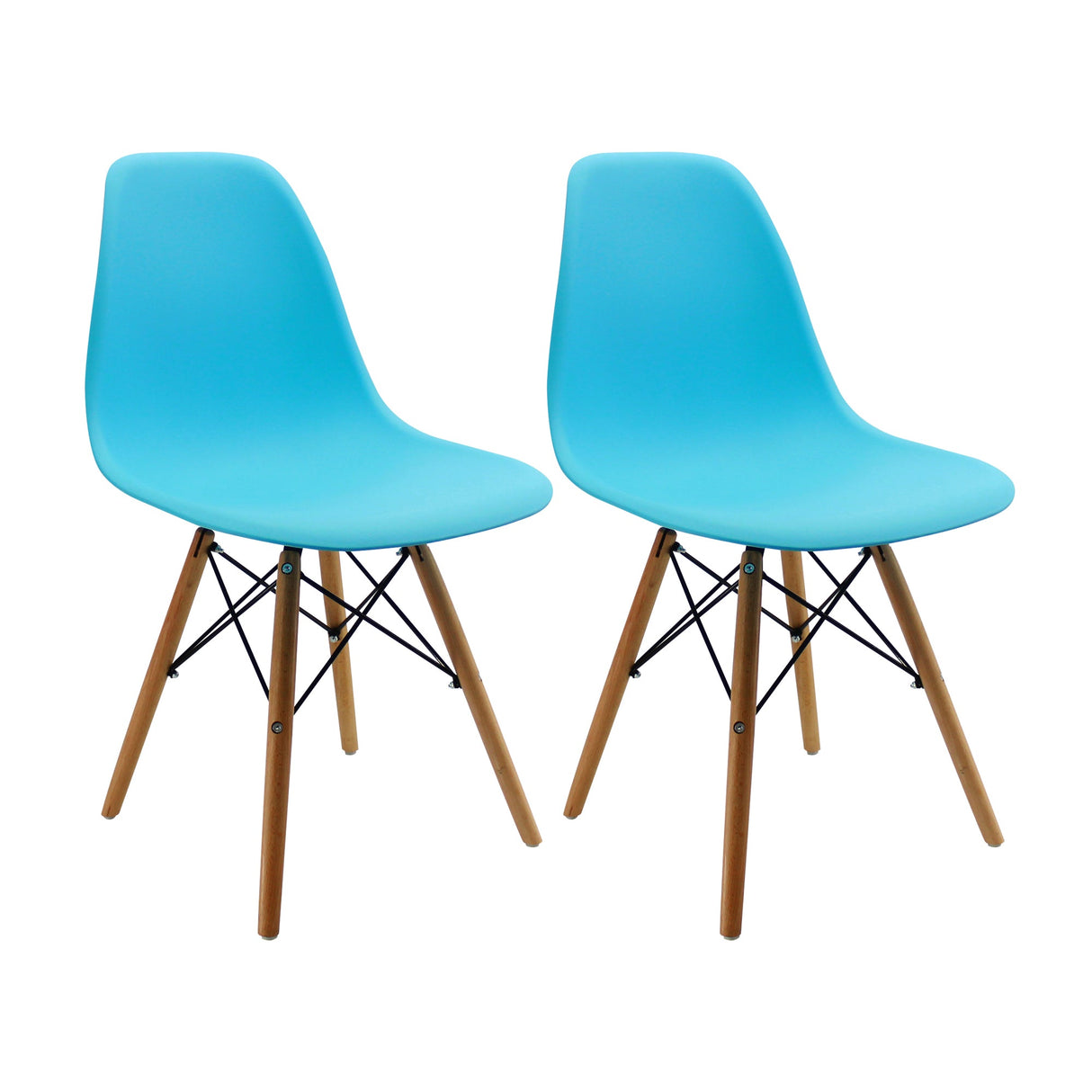 SET X 2 SILLAS DKR TIPO EAMES AZUL BOXBIT