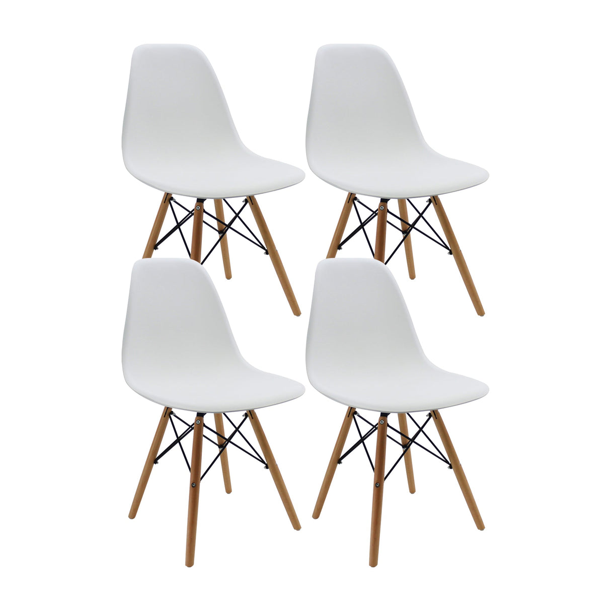 SET X 4 SILLAS DKR TIPO EAMES BLANCAS BOXBIT