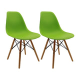 SET X 2 SILLAS DKR TIPO EAMES VERDE BOXBIT