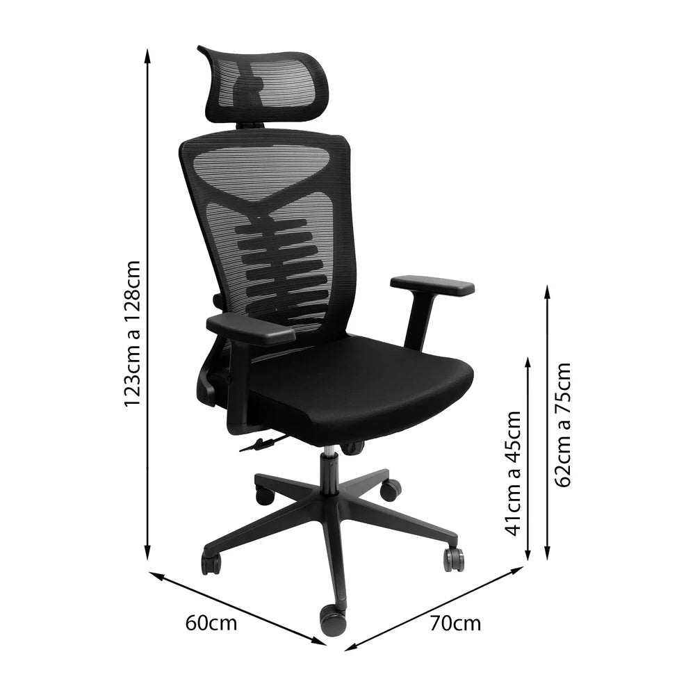 Silla Hong Kong – Silla de Oficina Ergonómica con Soporte Lumbar Back System