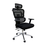 Silla de oficina Nagoya alta negra con respaldo en malla