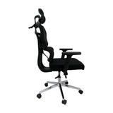 Silla de oficina Nagoya alta negra con respaldo en malla