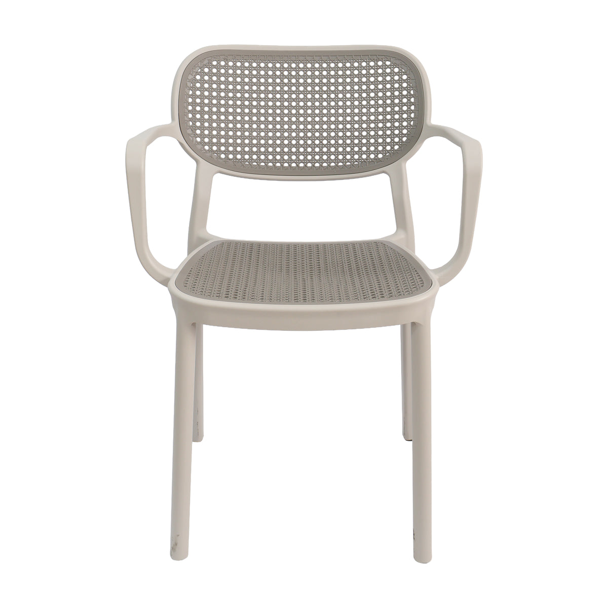 Silla Art Nattura CB – Silla de Brazos con Asiento y Respaldo Estilo Ratán Gris