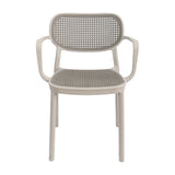 Silla Art Nattura CB – Silla de Brazos con Asiento y Respaldo Estilo Ratán Gris