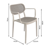 Silla Art Nattura CB – Silla de Brazos con Asiento y Respaldo Estilo Ratán Gris