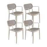 Set X4 Silla Art Nattura CB – Silla de Brazos con Asiento y Respaldo Estilo Ratan Gris