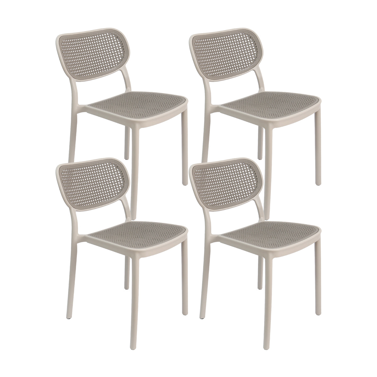 Set X 4 Sillas Art Nattura Sb - Silla con Asiento y Respaldo en Rejilla