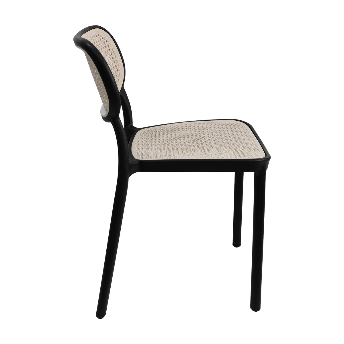Set X4 Silla Art Nattura Sb - Silla con Asiento y Respaldo en Rejilla Negra