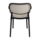 Set X4 Silla Art Nattura CB – Silla de Brazos con Asiento y Respaldo Estilo Ratan Negra