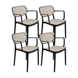 Set X4 Silla Art Nattura CB – Silla de Brazos con Asiento y Respaldo Estilo Ratan Negra