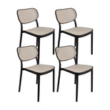 Set X4 Silla Art Nattura Sb - Silla con Asiento y Respaldo en Rejilla Negra
