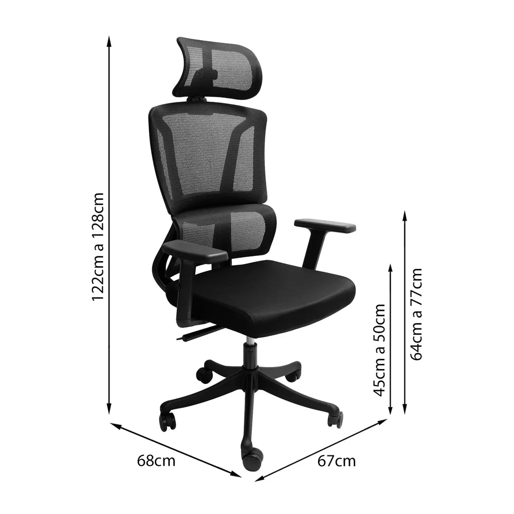 Silla Pekin – Silla de Oficina Ergonómica con Respaldo en Malla y Soporte Lumbar