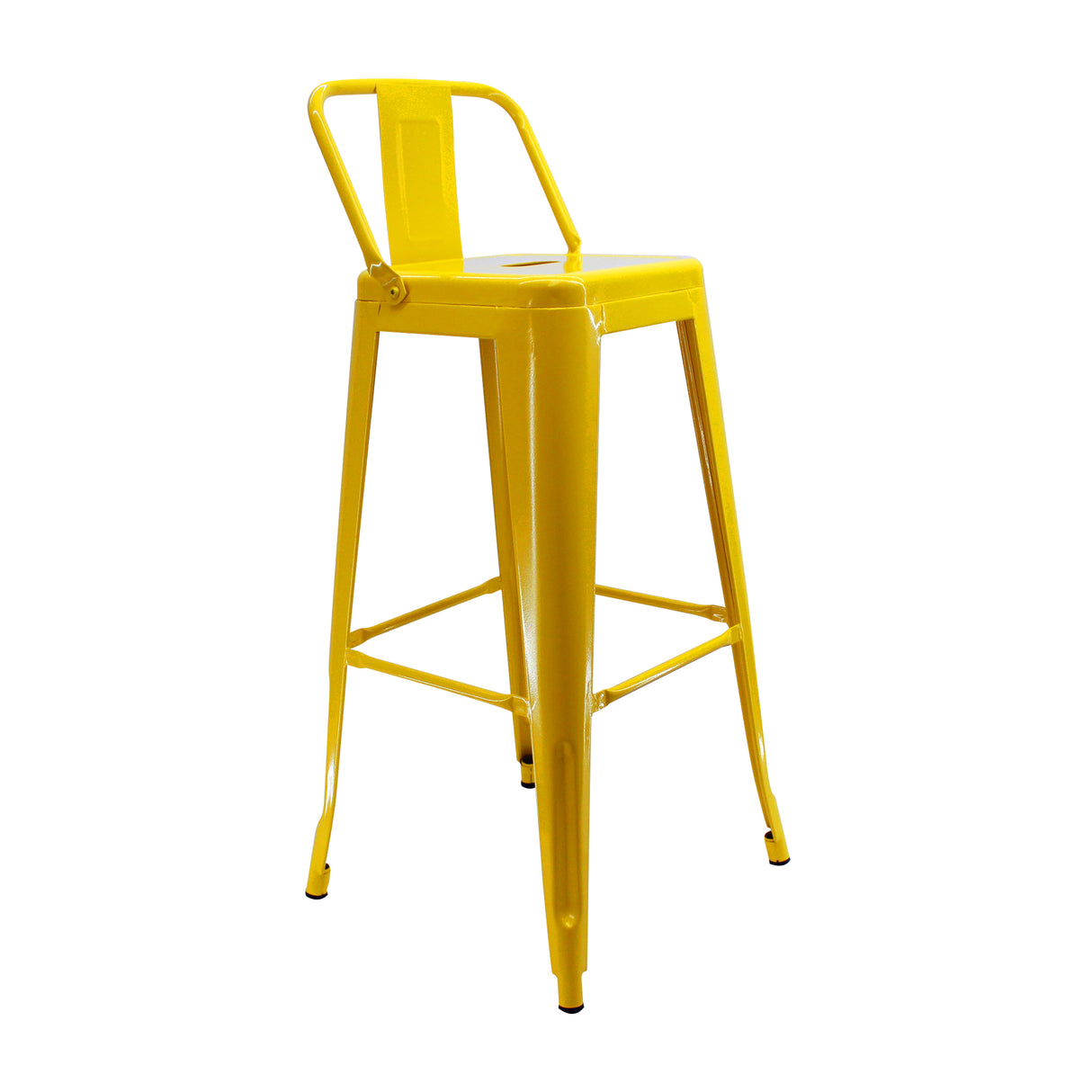 Butaco Alto TITAN Tipo Tolix Amarillo BoxBit
