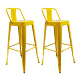 Set x 2 Butacos Bar Altos TITAN Tipo Tolix Amarillos BoxBit