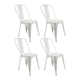 Set x 4 Sillas TITAN Tipo Tolix Blancas BoxBit