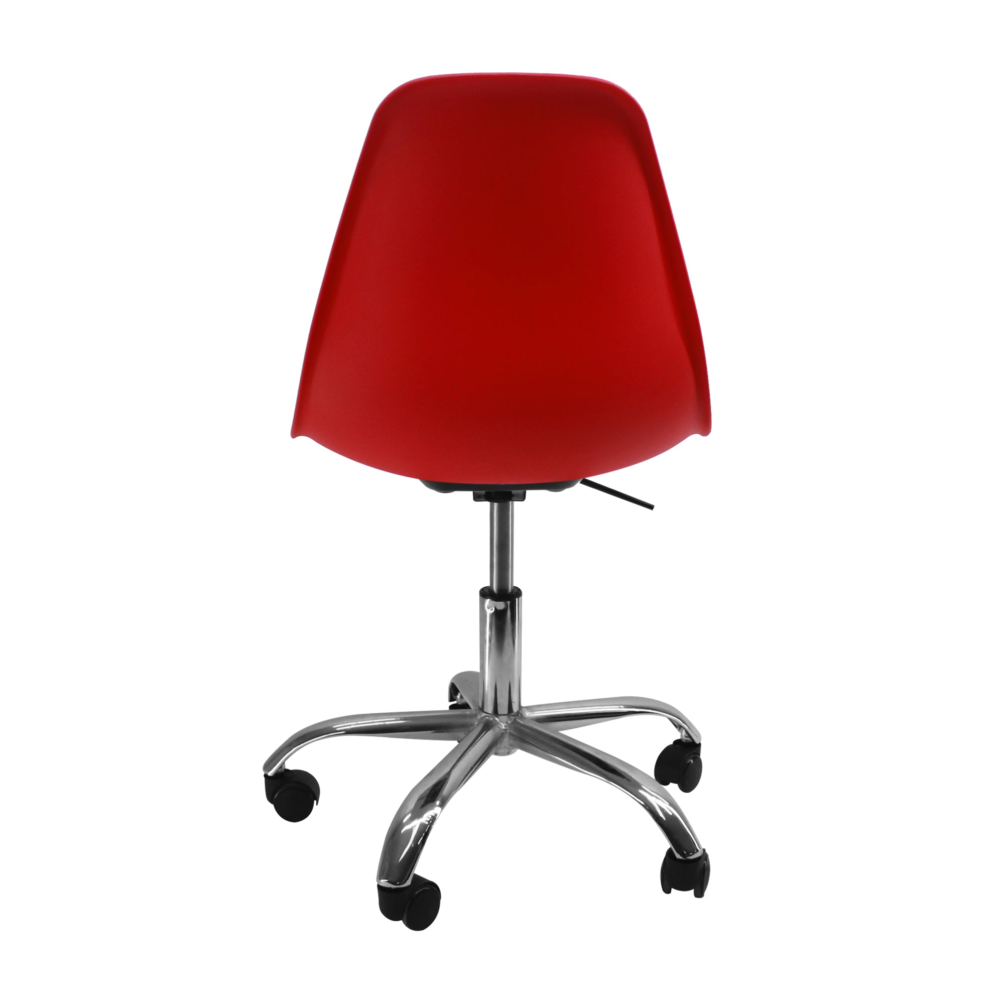 SILLA DKR CON RUEDAS TIPO EAMES ROJA BOXBIT