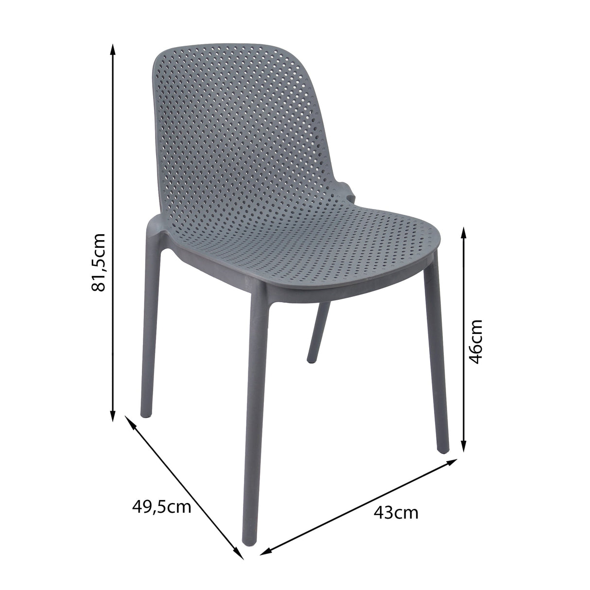 SET X 4 SILLA EXTERIOR BERLIN GRIS BOXBIT