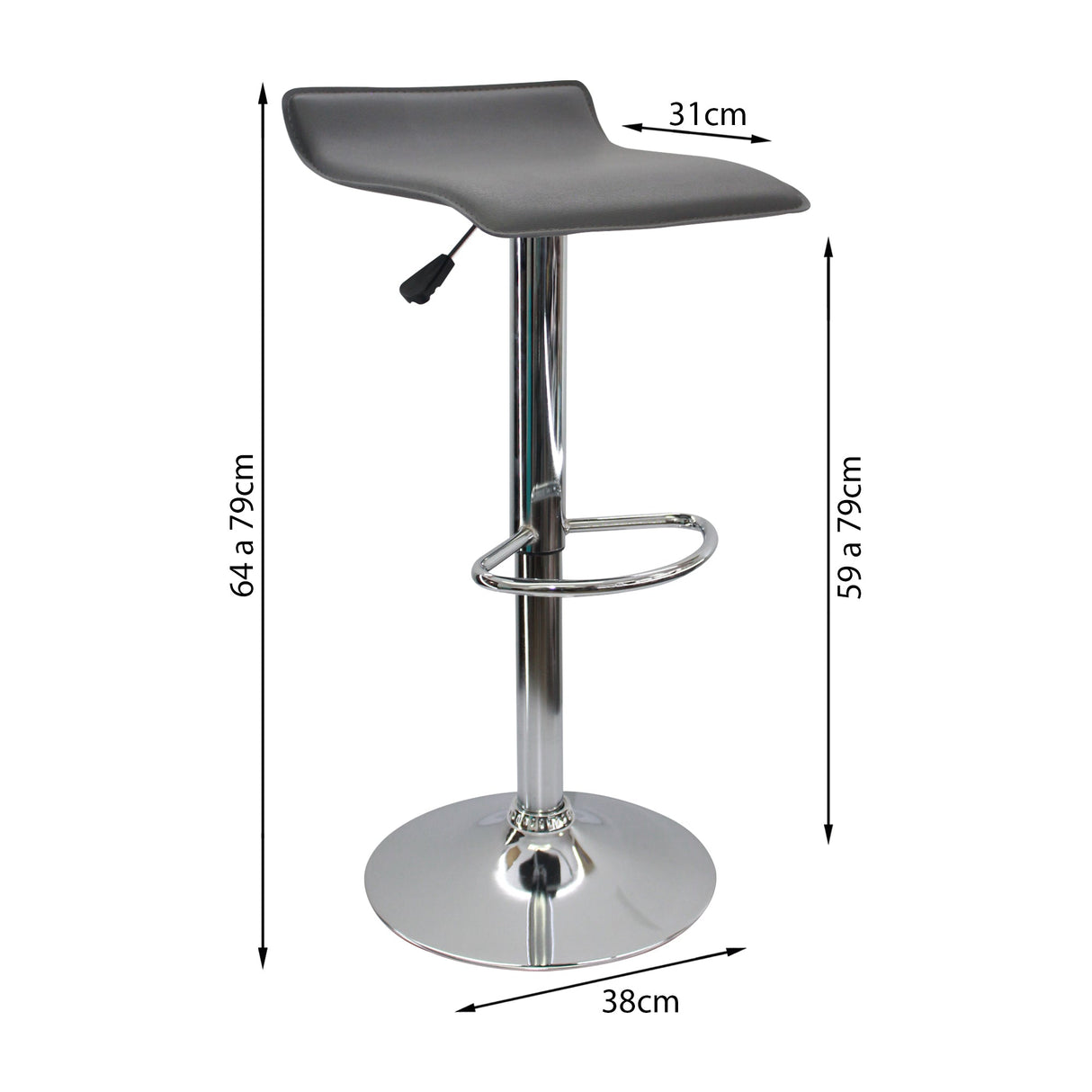 SILLA WAVE BAR GRIS BOXBIT
