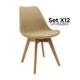 SET X 12 SILLAS JOLY BEIGE BOXBIT