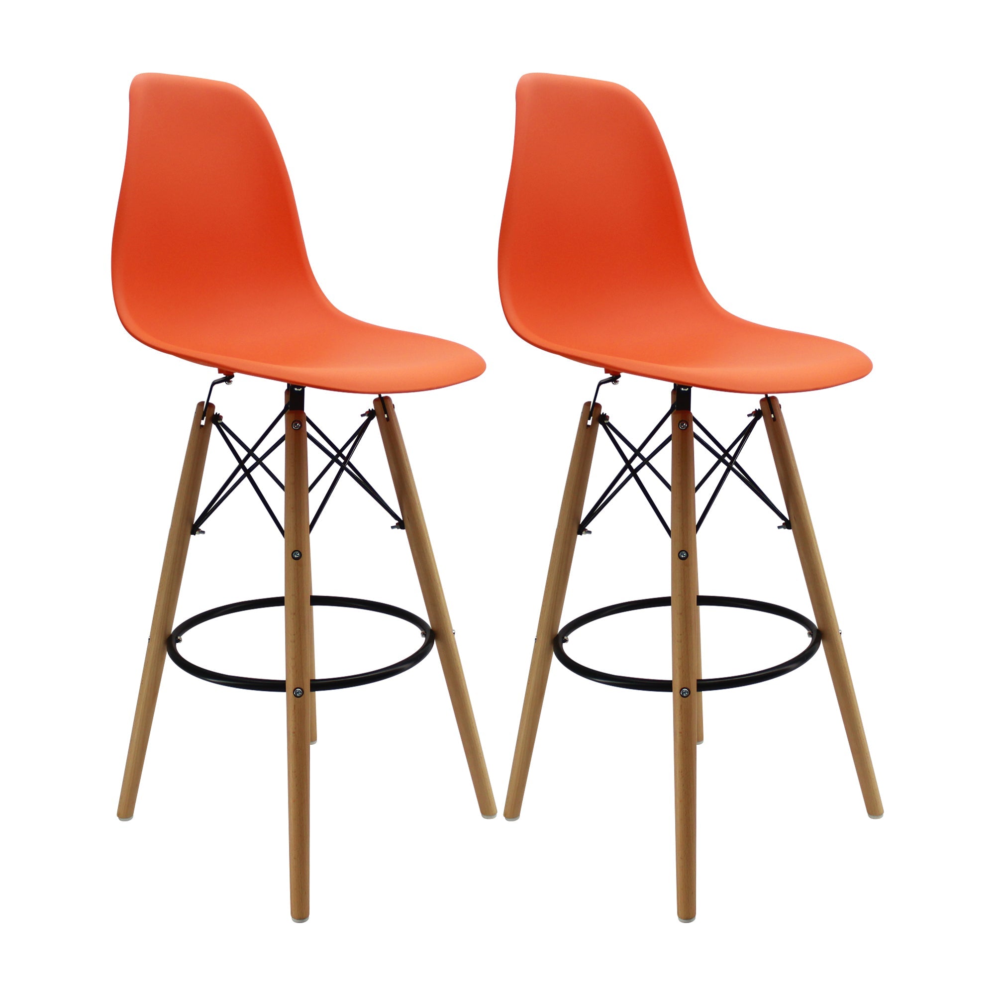 SET X 2 BUTACOS DKR BAR TIPO EAMES NARANJA BOXBIT