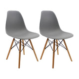 SET X 2 SILLAS DKR TIPO EAMES GRIS BOXBIT