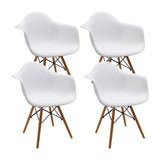 SET X 4 SILLAS DKR CON BRAZOS BLANCAS BOXBIT