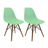 SET X 2 SILLAS DKR TIPO EAMES VERDE CLARO BOXBIT