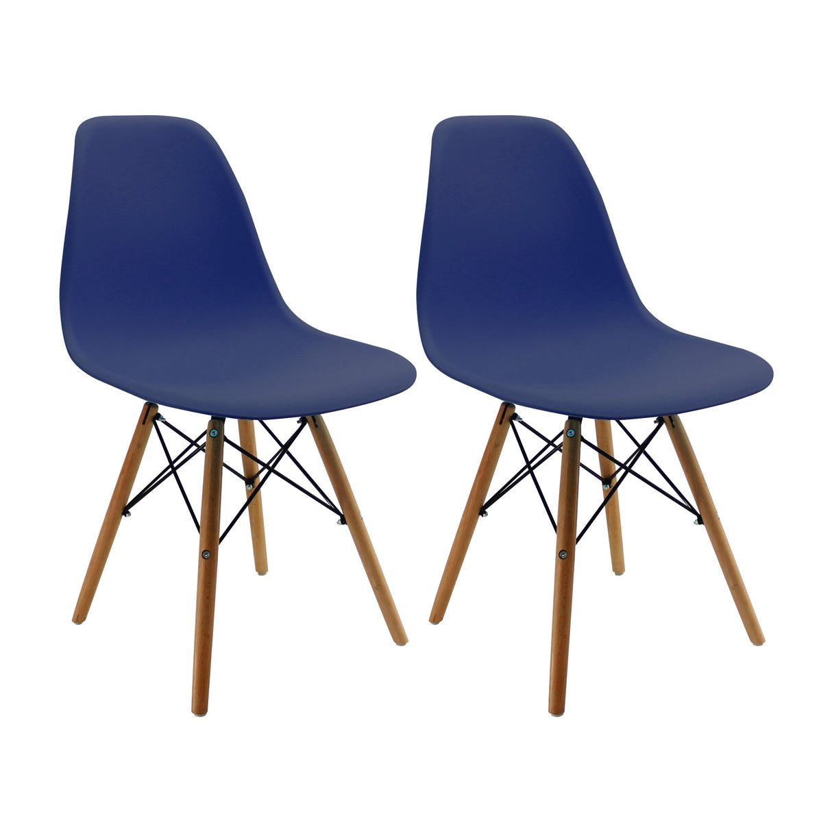 SET X 2 SILLAS DKR TIPO EAMES AZUL OCEA BOXBIT
