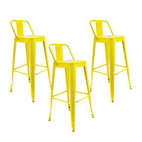 Set x3 Butacos Altos Titan Tipo Tolix Amarillos — Boxbit