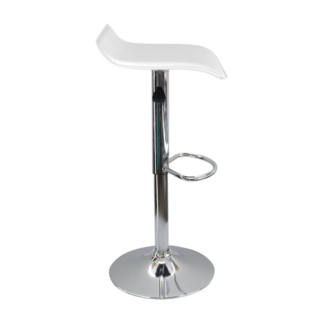 Set x3 Sillas Wave Bar Blancas vista lateral — Boxbit