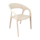 SET X 4 SILLA EXTERIOR RATAN CURVE BEIGE BOXBIT