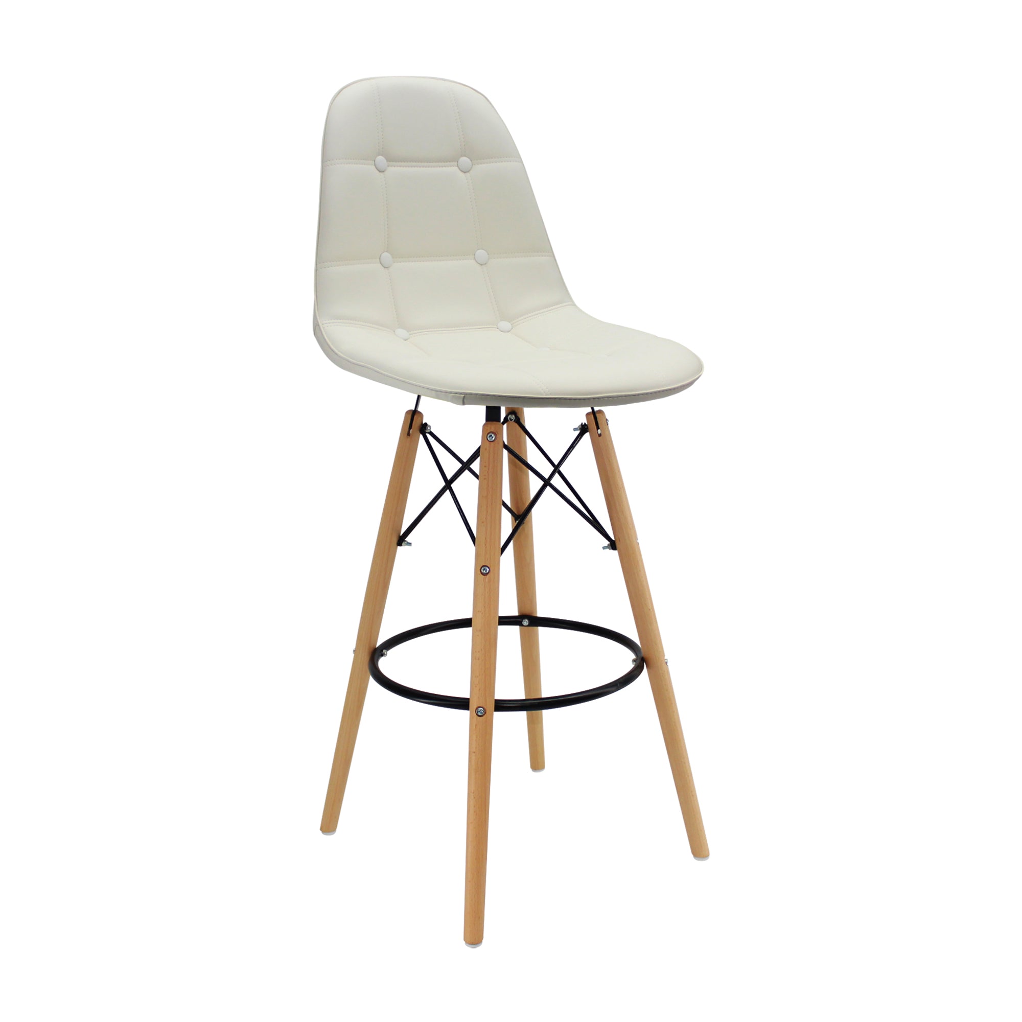SILLA DKR BOTONES BAR TIPO EAMES BLANCO BOXBIT