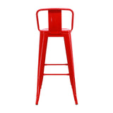Set x 2 Butacos Bar Altos TITAN Tipo Tolix Rojos BoxBit
