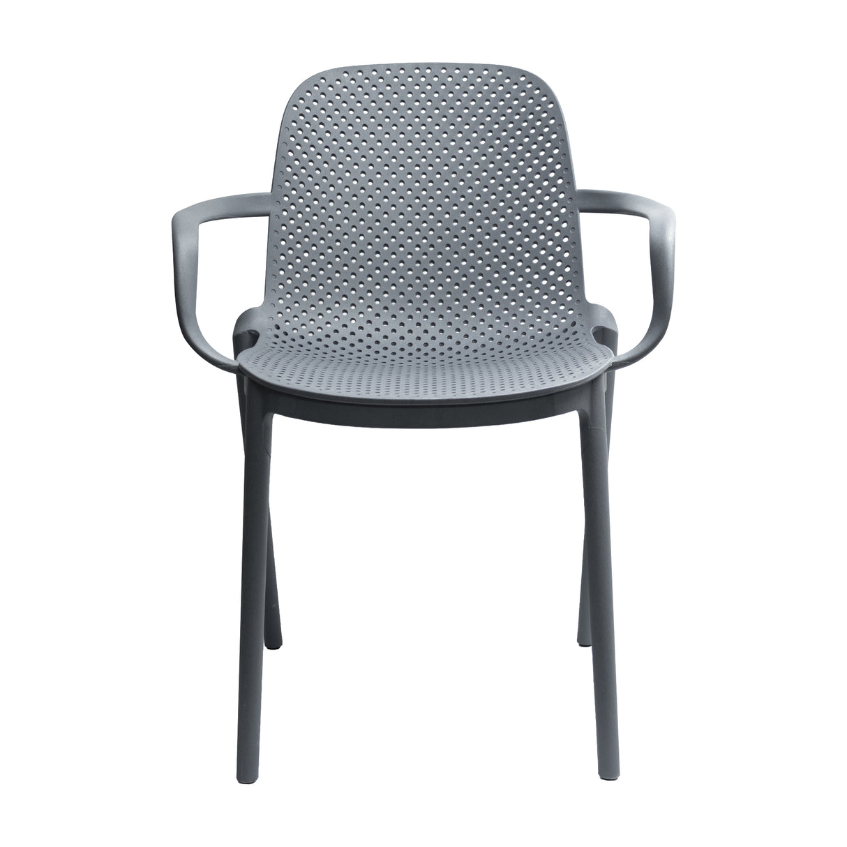 SET X 4 SILLA EXTERIOR BERLIN CON BRAZOS GRIS BOXBIT